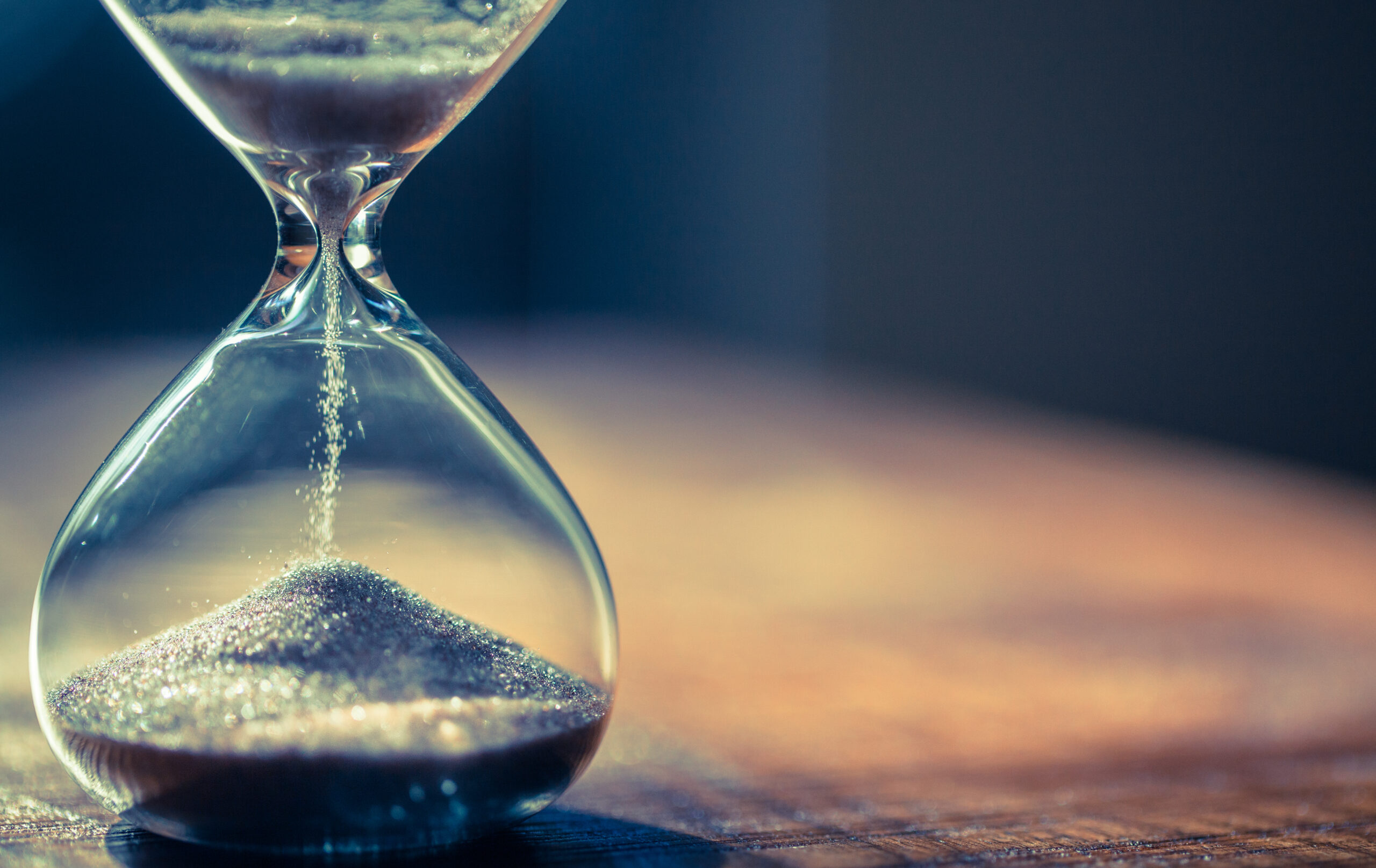 hourglass on table represents question, how long after an accident can you sue